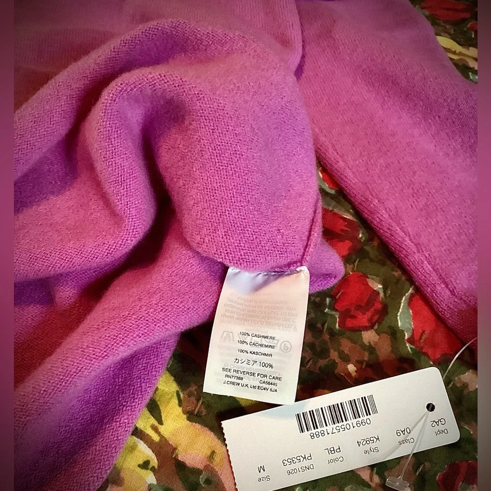 NWT J.CREW 100%Cashmere Sweater. M - Picture 13 of 14